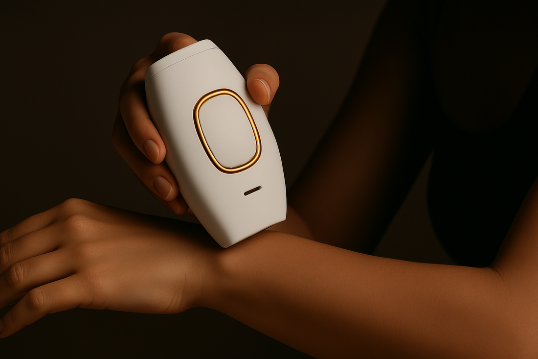 Glemiskin IPL device being used on arm